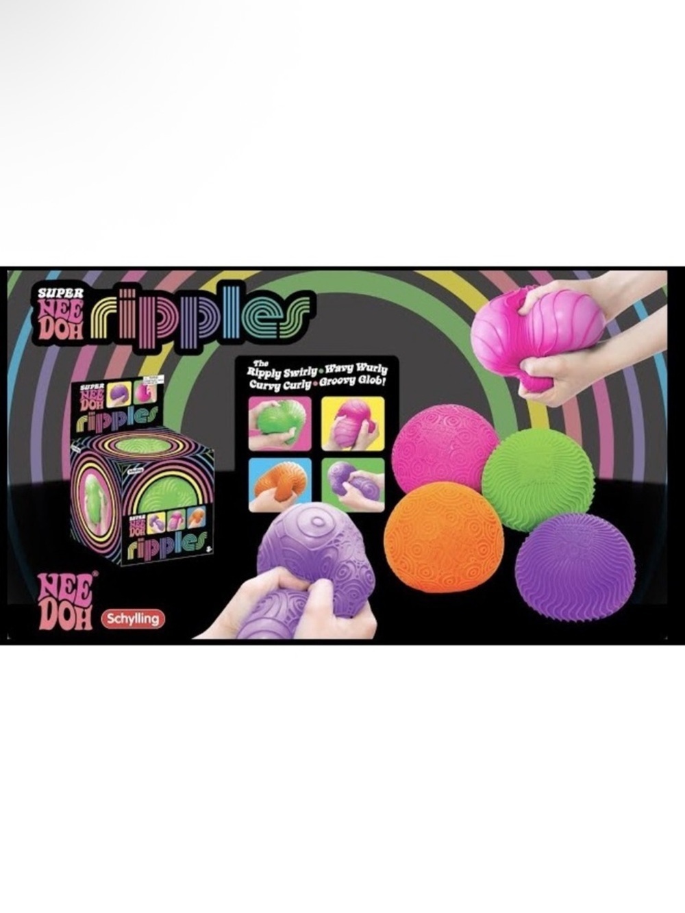Rare Super NeeDoh Ripples XL Giant Sensory Squishy Fidget Ball Purple NIB - Picture 11 of 12
